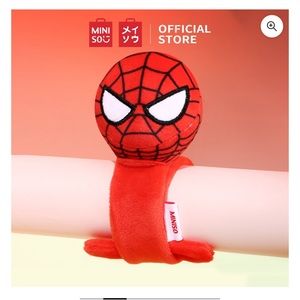 2 Miniso Spider-Man Slap Wristband plush wrist strap